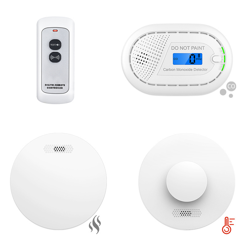 Interlinked Fire Alarm System 10 Year Battery Smoke Detector Interconnected Carbon Monoxide Alarm