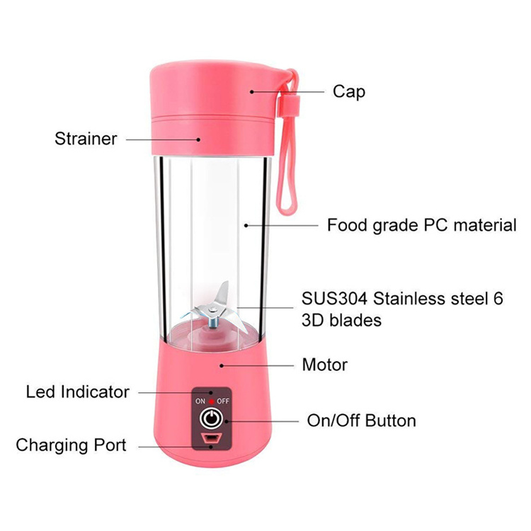 Custom logo portable baby food mini processor vitamer usb travel liquidificador juicer mixer blender