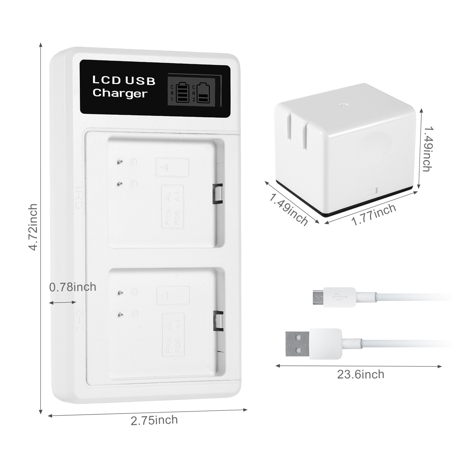 Battery and Charging Station for Arlo Pro 2-Pack Rechargeable Camera Battery Charger for Arlo Pro 2 VMA4400 2440mah