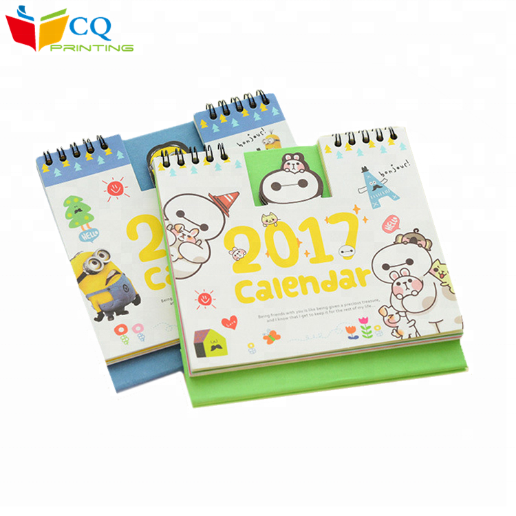 Office working using plastic cover for desktop calendar , Custom 365 day calendar ,printing calendar for gift use