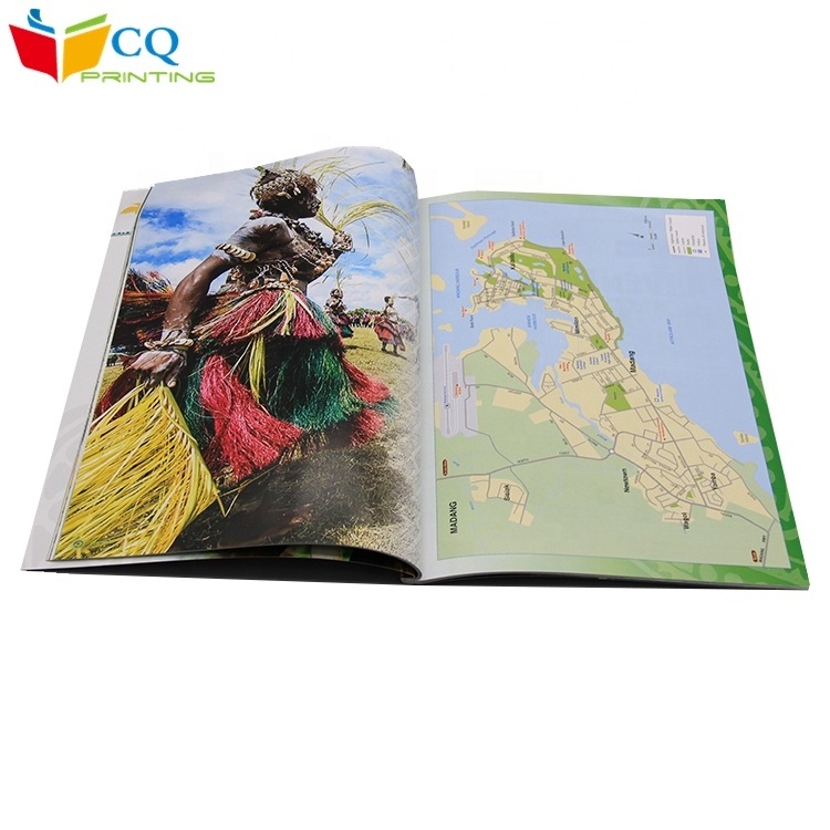 Cheap printing softcover catalogue travel guide book