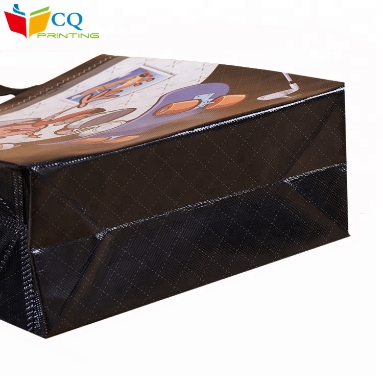 China manufacturer cheap custom cartoon picture printed laminated non woven promotional shopping bag