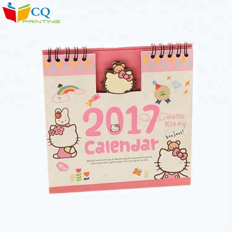 Office working using plastic cover for desktop calendar , Custom 365 day calendar ,printing calendar for gift use