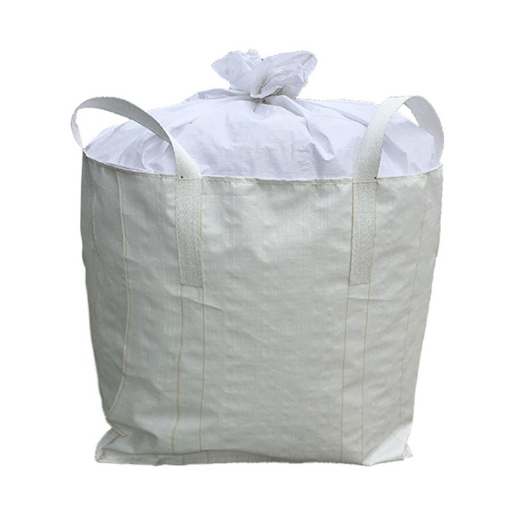 EGP 1000kg Jumbo Bag PP Woven Sling Bag for Cement & Bulk Materials with Spouts Easy Handling Fruit Rice Packaging Model Plain