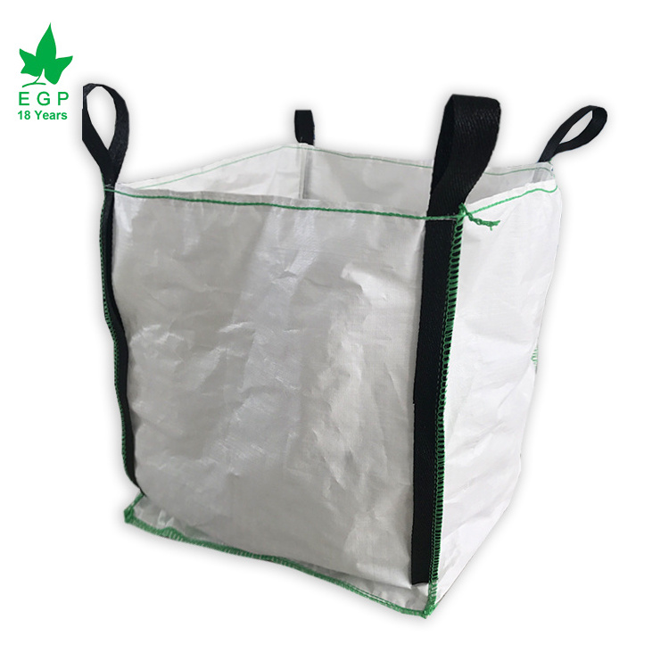 EGP 1000kg Jumbo Bag PP Woven Sling Bag for Cement & Bulk Materials with Spouts Easy Handling Fruit Rice Packaging Model Plain