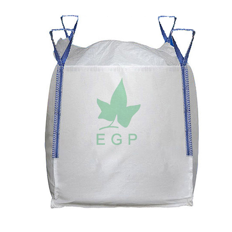 EGP 100% Virgin Polypropylene 2024 1 Ton Jumbo Bag Big Bag 1000KG Breathable Bulk/fibc Bags Manufacturer China Top Fill Skirt