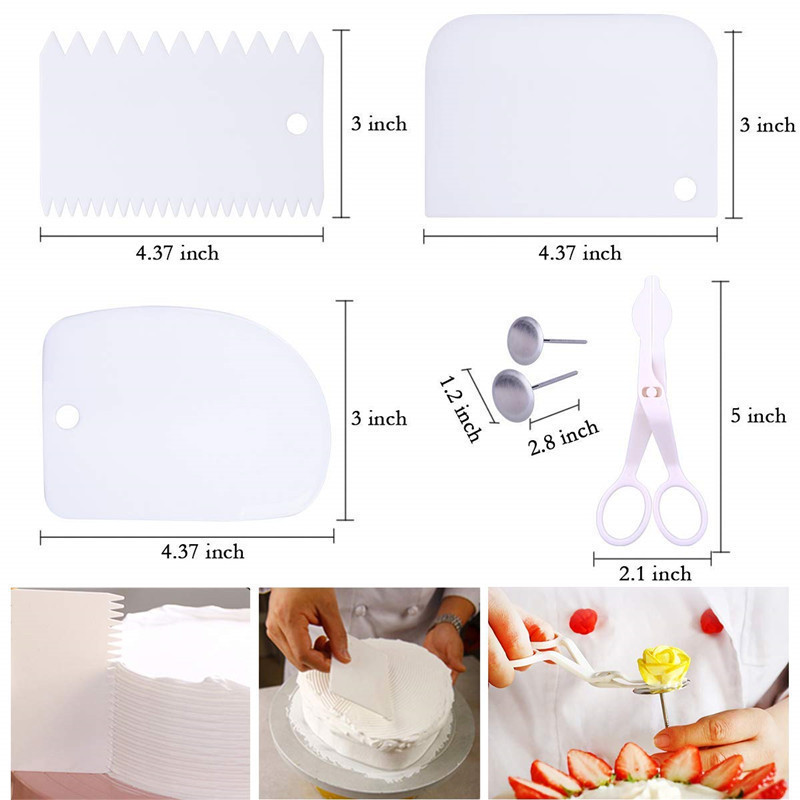 21 PCS Stainless Steel Spatula Kits Supplies Decorating Cake Tool Set With Cake Turntable for Cake Decoration