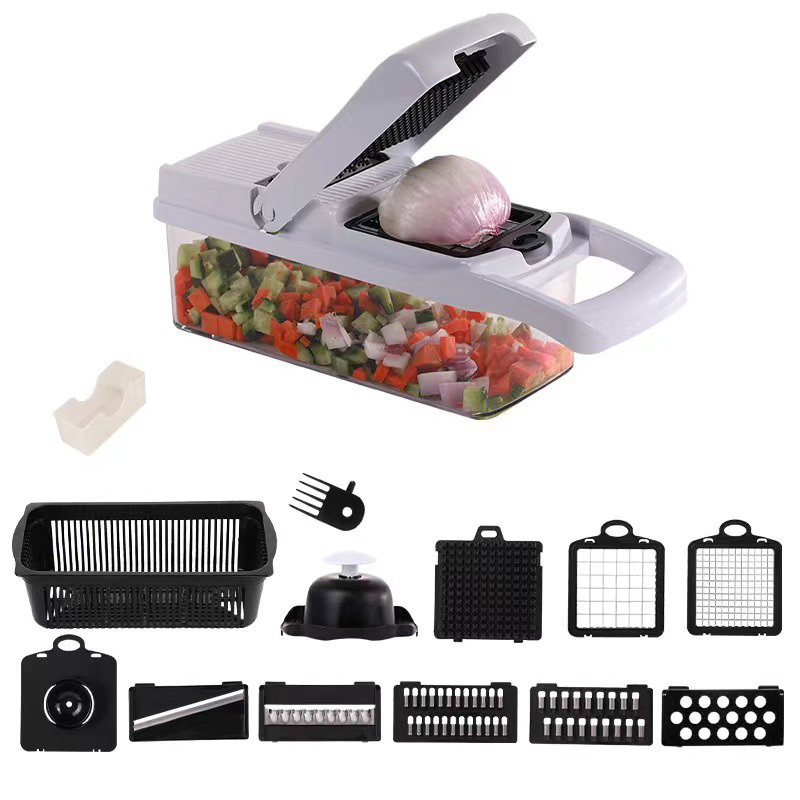 Multi functional Kitchen Accessories Slicer all-in-1 fast manual 12 in 1 vegetable chopper