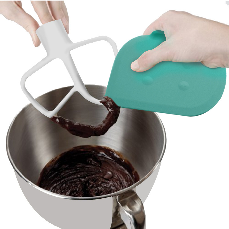 Standing Silicone Dough Bowl Scraper Durable Pan Scraper  Good Grip Kitchen Food Scraper for Bread Dough Cake Fondant Icing