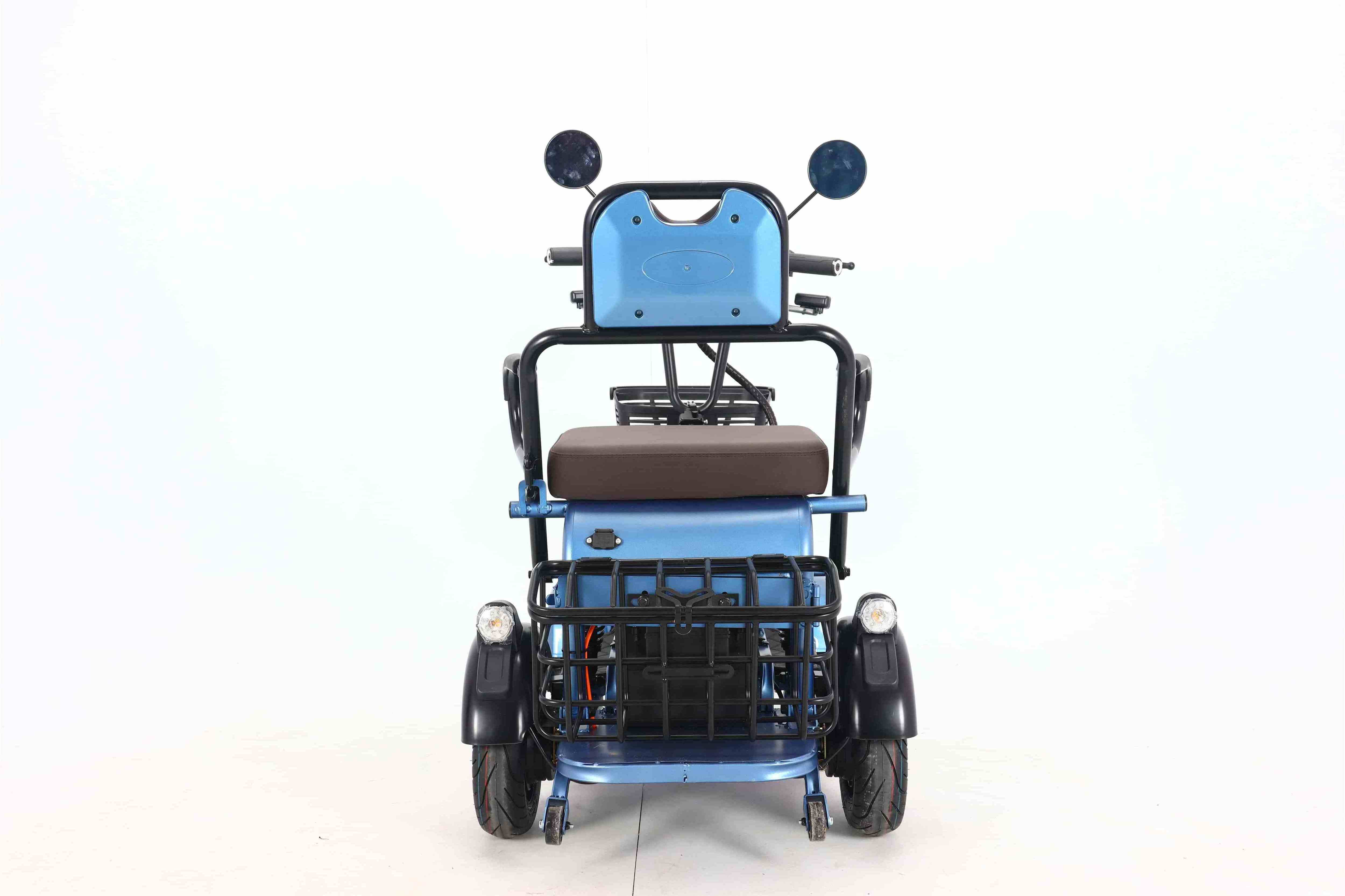 48V 350W Electric Scooter Tricycle for Old Man Elderly Headlight 36V Trike Motorcycle 1000cc Reverse Electric 10k Watts Trike