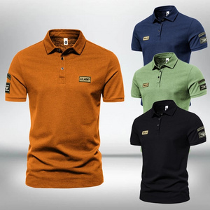 High End Brand 100% Cotton Polo Shirt Men's Short Sleeved Summer New Classic T-shirt Men's Pure Color Breathable