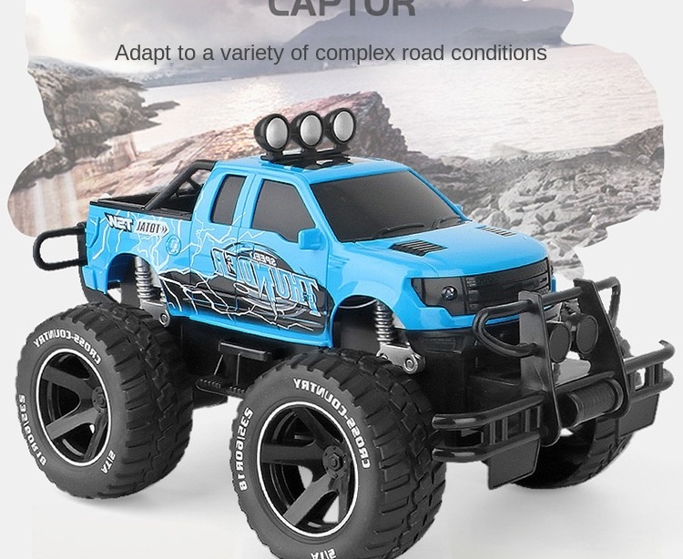 Children's four-way remote control car 1:14 SUV Rechargeable pickup Hummer Bigfoot Boy car toy