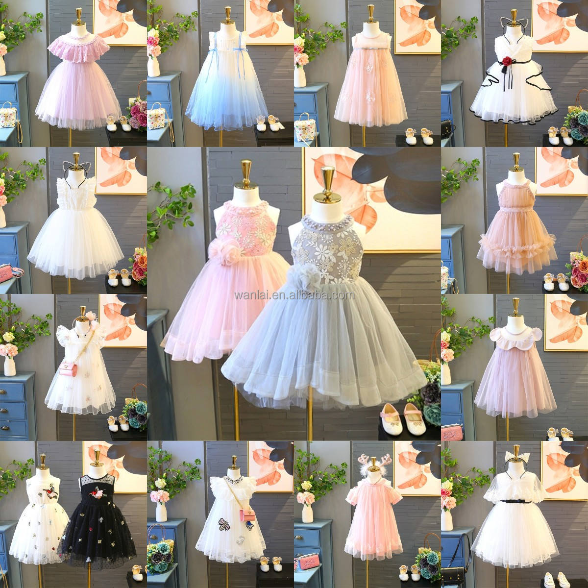 2024 baby girls princess dress bow lace princess clothes for girls flower children's dresses