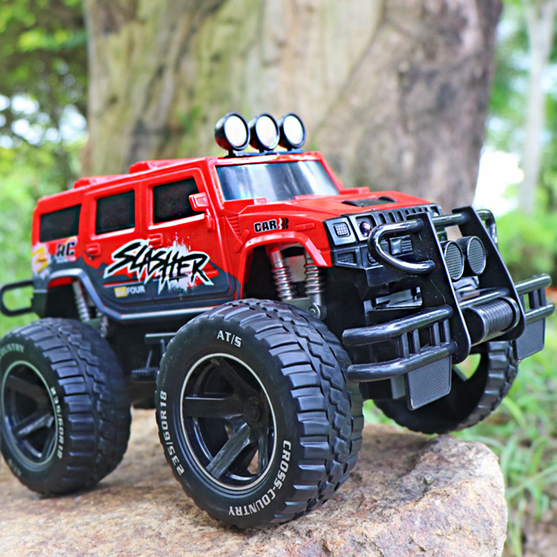 Children's four-way remote control car 1:14 SUV Rechargeable pickup Hummer Bigfoot Boy car toy