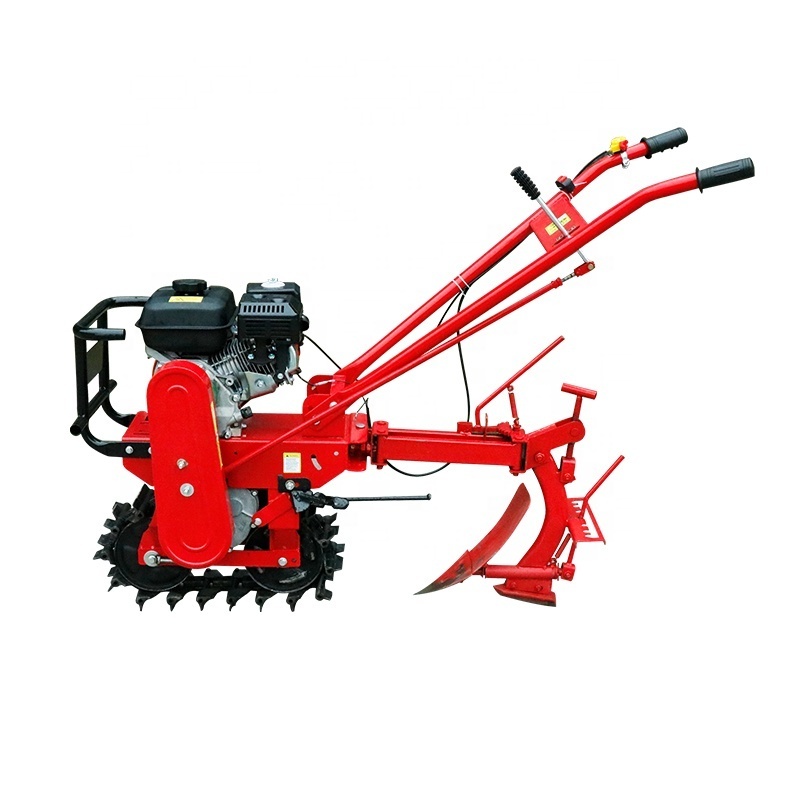 Power Weeder 212cc 4.2kw Gasoline Field Management Cultivator Crawler Rotary Chain Power Tiller