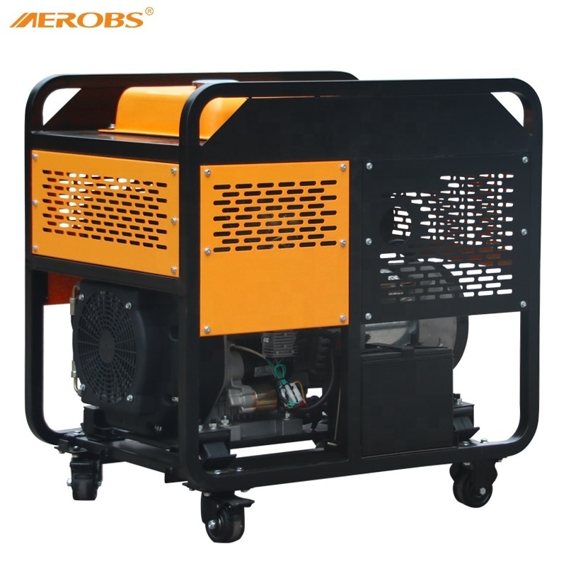 4-Stroke,Air-cooled ,Direct injection 50Hz/12kVA Key Start Open-Frame Diesel Generator with Twin-Cylinder Diesel Engine