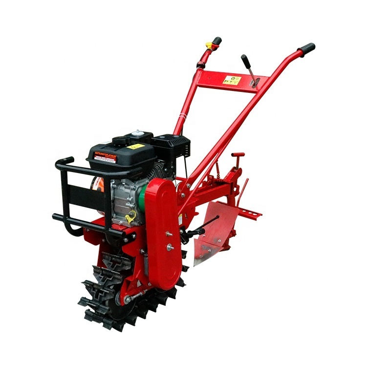 Power Weeder 212cc 4.2kw Gasoline Field Management Cultivator Crawler Rotary Chain Power Tiller