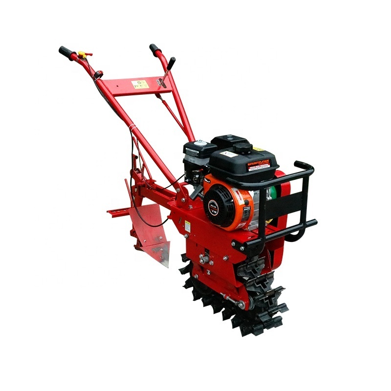 Power Weeder 212cc 4.2kw Gasoline Field Management Cultivator Crawler Rotary Chain Power Tiller