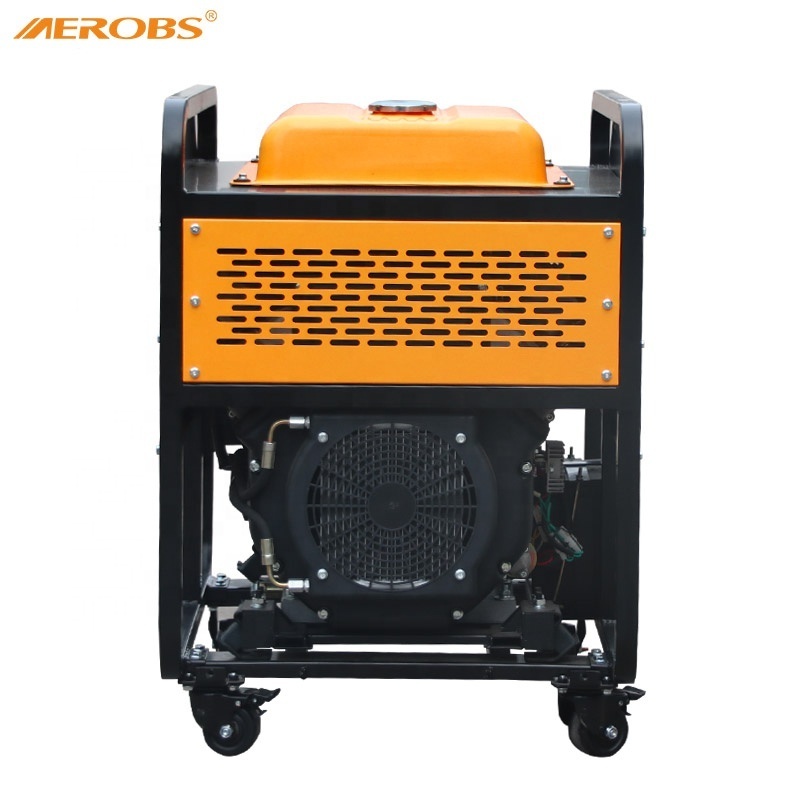 4-Stroke,Air-cooled ,Direct injection 50Hz/12kVA Key Start Open-Frame Diesel Generator with Twin-Cylinder Diesel Engine