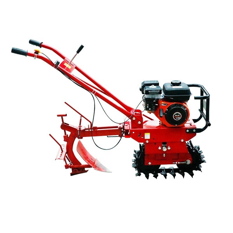 Power Weeder 212cc 4.2kw Gasoline Field Management Cultivator Crawler Rotary Chain Power Tiller