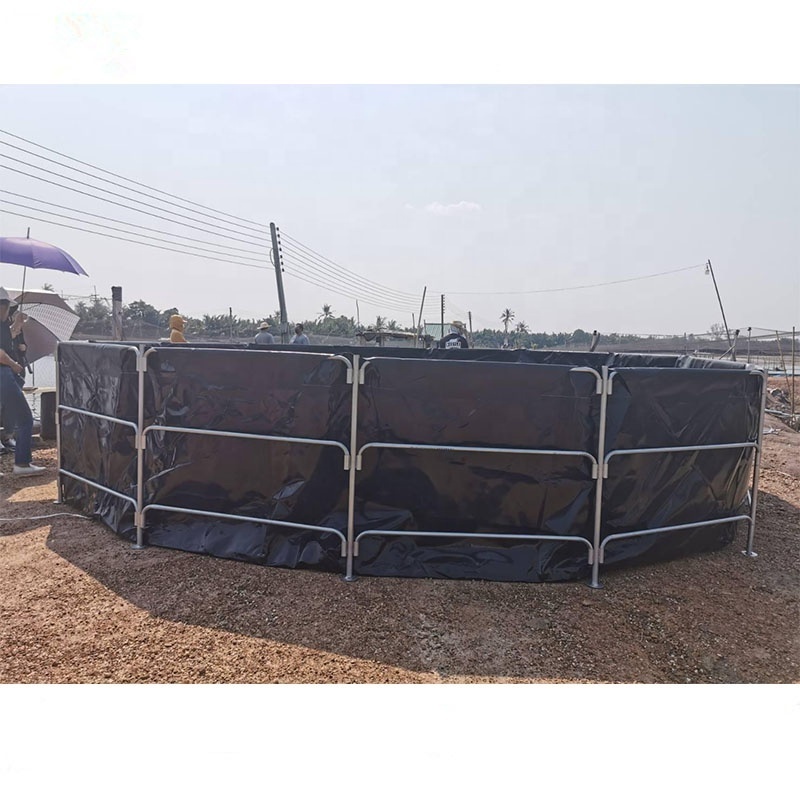 100m3 - 1000m3 Above Ground Large Size Pvc Tarpaulin Round Fish Farming Tank Pond