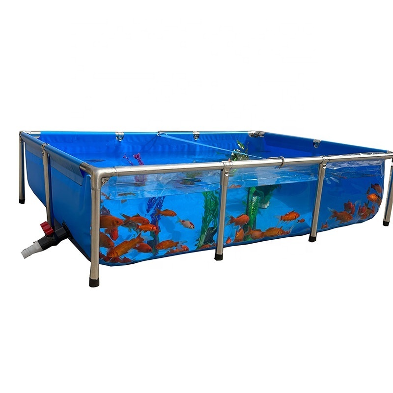 Ailinyou Supply   Collapsible  Koi Fish Pond Portable Pvc fish farming  Transparent Fish Pond