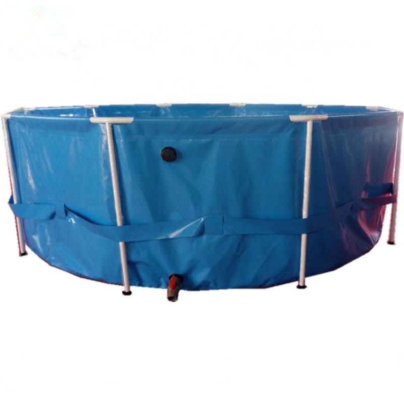 100m3 - 1000m3 Above Ground Large Size Pvc Tarpaulin Round Fish Farming Tank Pond