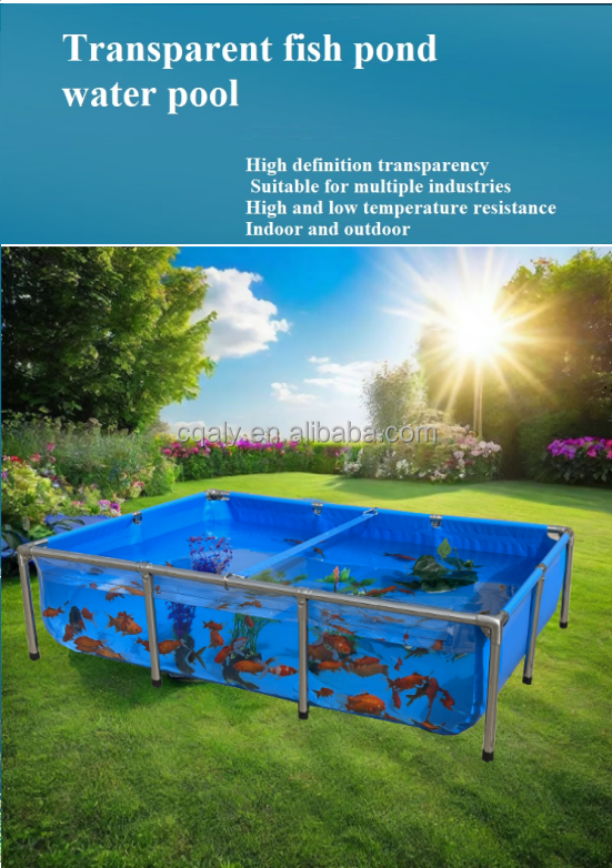 Ailinyou Supply   Collapsible  Koi Fish Pond Portable Pvc fish farming  Transparent Fish Pond