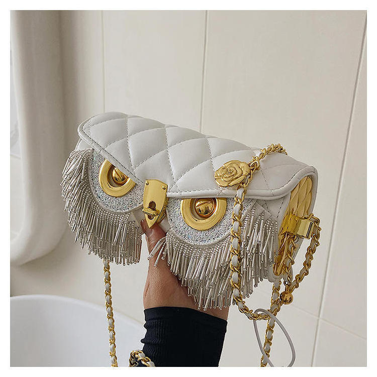 BM9488 Cute Owl Bags  2023 New Luxury Designer Handbag Fashion Tassel Crossbody Bag Leather Animal Print Shoulder Bag Woman