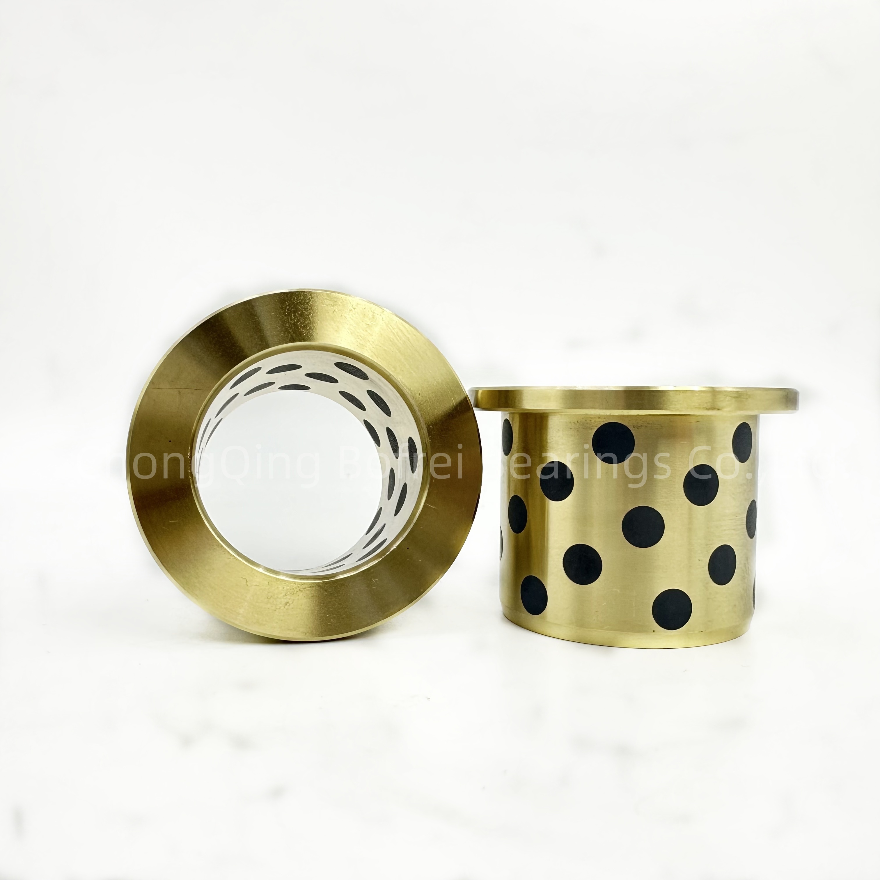 55*45*50 mm Copper Bush Brass Metallic Self Lubricating Graphite Sleeve Bushing Graphite Copper Sleeve Slider Bearing