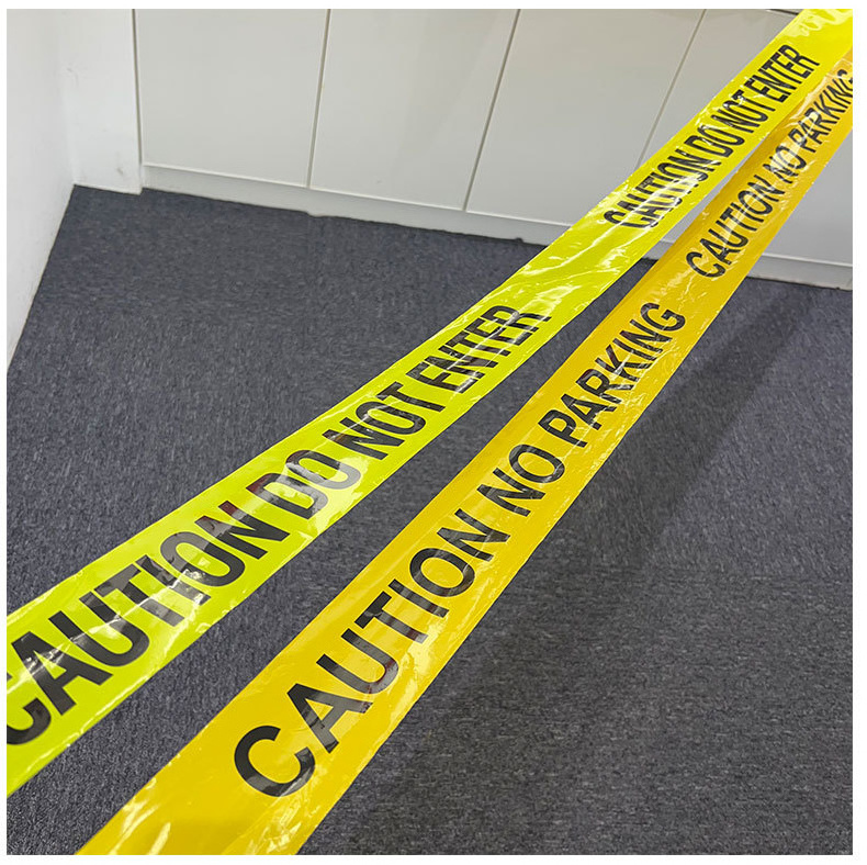 No-adhesion Logo Warning Yellow Pe Barrier Barriage Custom Caution Tape