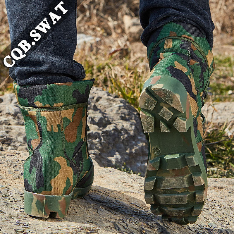 Low Cut Rubber Boots Combat For Men High Quality  Used Jungle Boots camo