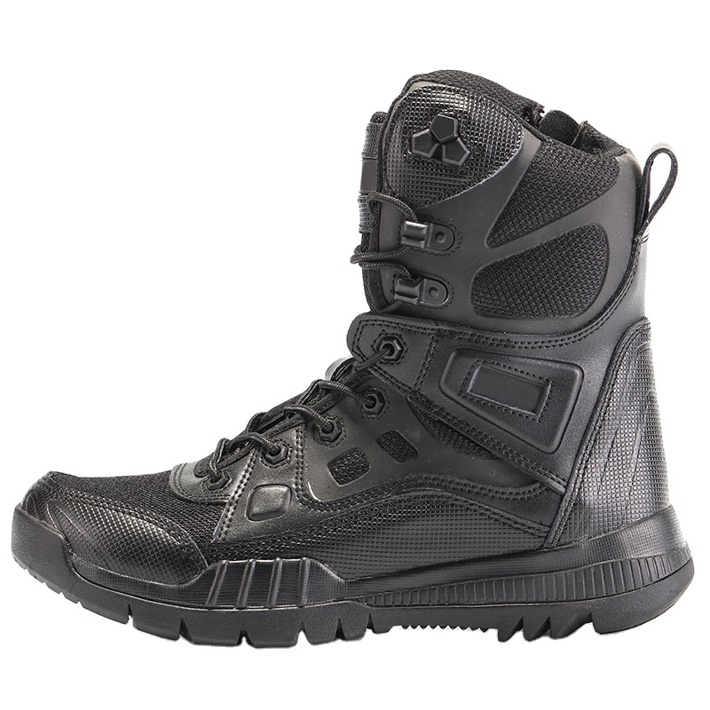 Tactical Mens Boots Special Force Leather Black Combat Ankle Boot  Work Shoes for law enforcement