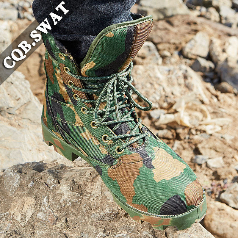 Low Cut Rubber Boots Combat For Men High Quality  Used Jungle Boots camo