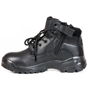 Steel Toe Combat Black Boots Tactical  Boots Men Black Leather Tactical Combat Boots