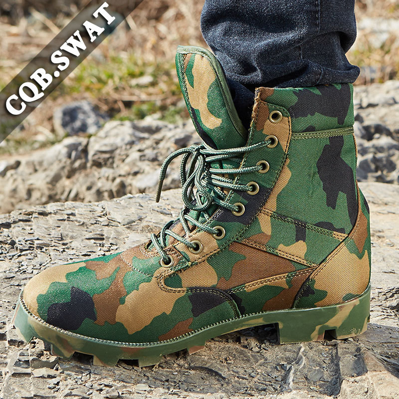 Low Cut Rubber Boots Combat For Men High Quality  Used Jungle Boots camo