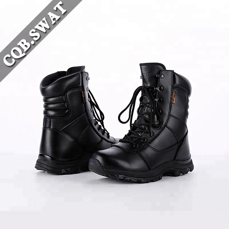 Genuine Leather Waterproof Combat Jungle Anti-collision Boots