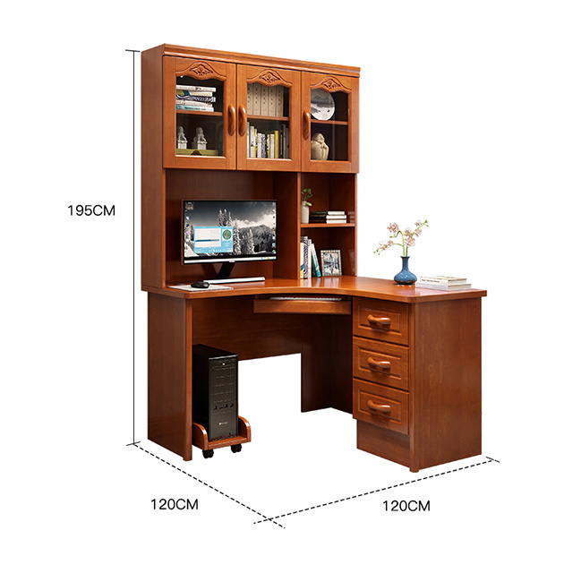 Solid wood desk modern Chinese corner office desk computer desk study furniture