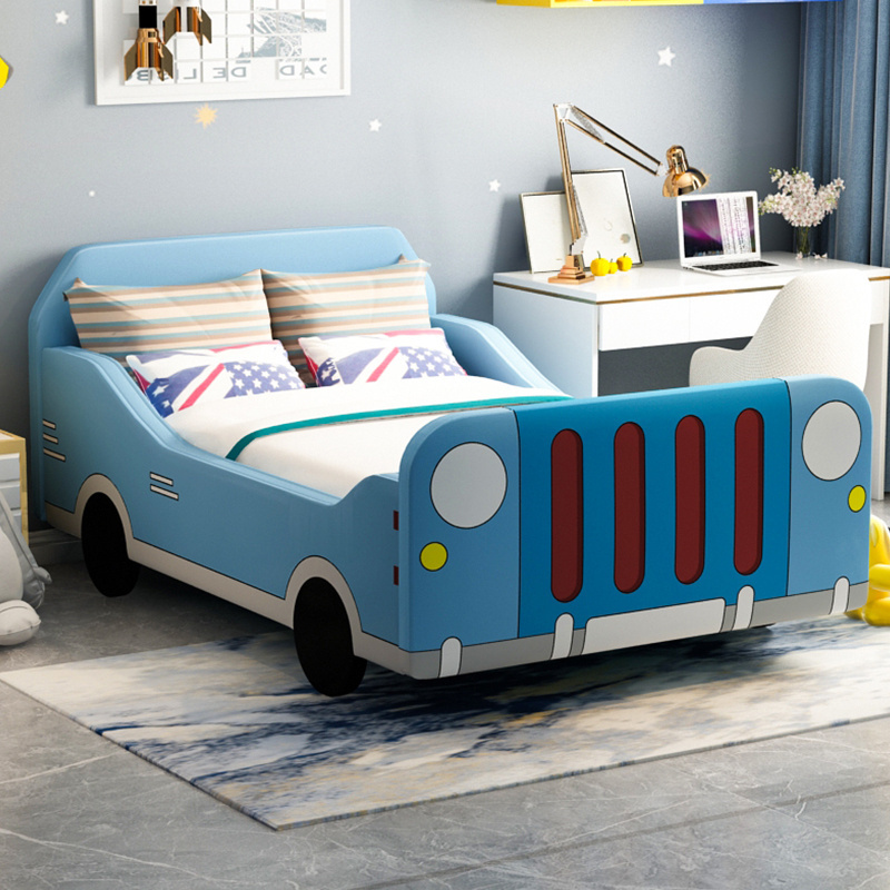 Innovative bedroom furniture stylist Kindergarten Racing blue Boy Girl  Kids children bed car cartoon