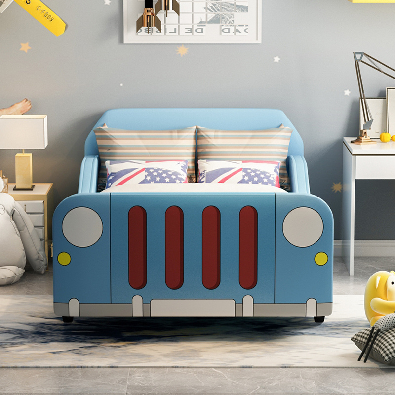 Innovative bedroom furniture stylist Kindergarten Racing blue Boy Girl  Kids children bed car cartoon