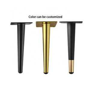 Modern 100mm-720mm Steel Black Gold Tapered Furniture Feet Sofa Cabinet Chair Legs for Furniture