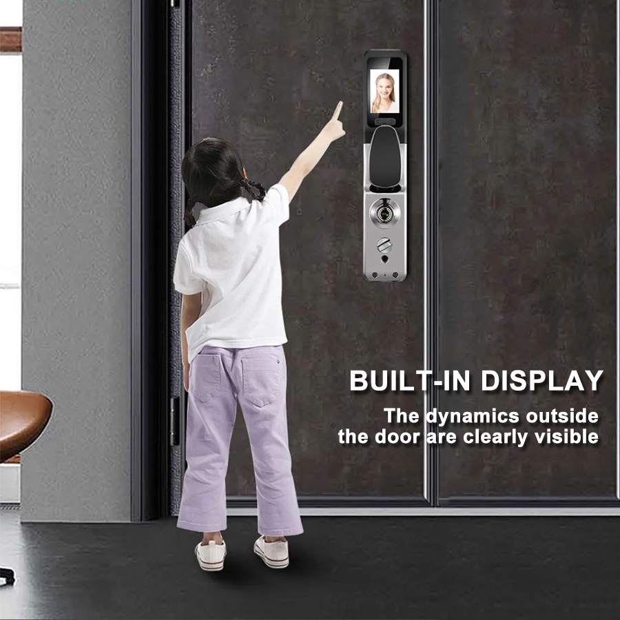 Tuya Apps Fingerprint Touch Screen Keyless Portable Home High Security Anti Theft Siren Alarm Privacy Smart Door Locks