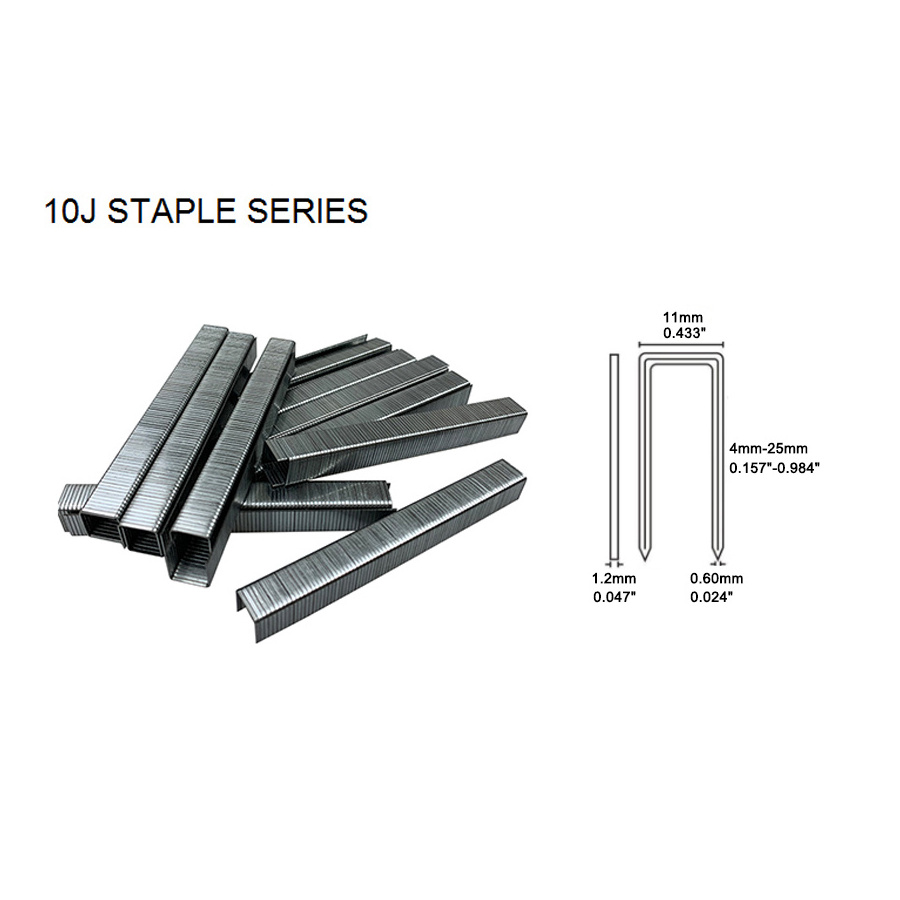 Factory Suppliers OEM Colorful Staple Metal Steel Zinc 10J Series Nails 1013J Sofa Pneumatic Pin Staple for Stapler