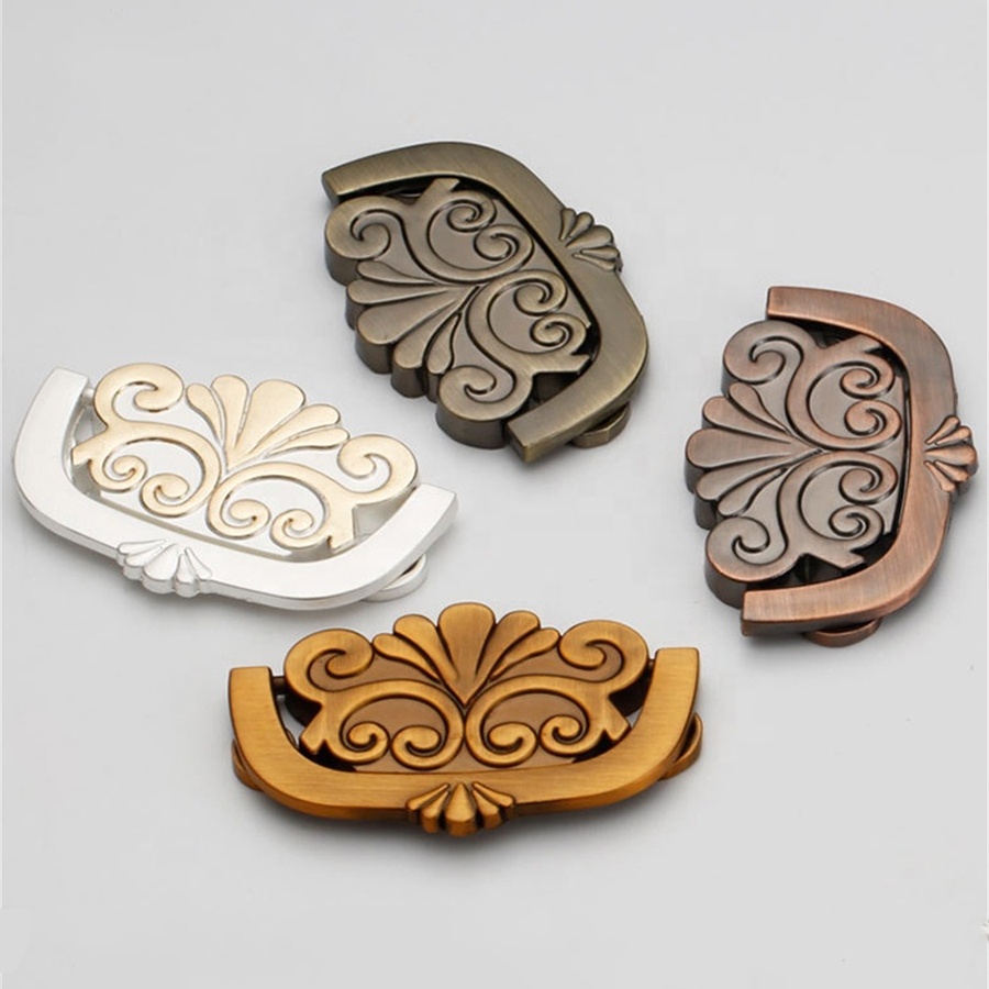 Price Negotiable Zinc Alloy Butterfly Flower Pattern Fancy Classical Furniture Decorative Cabinet Drawer Pull Handle Knobs