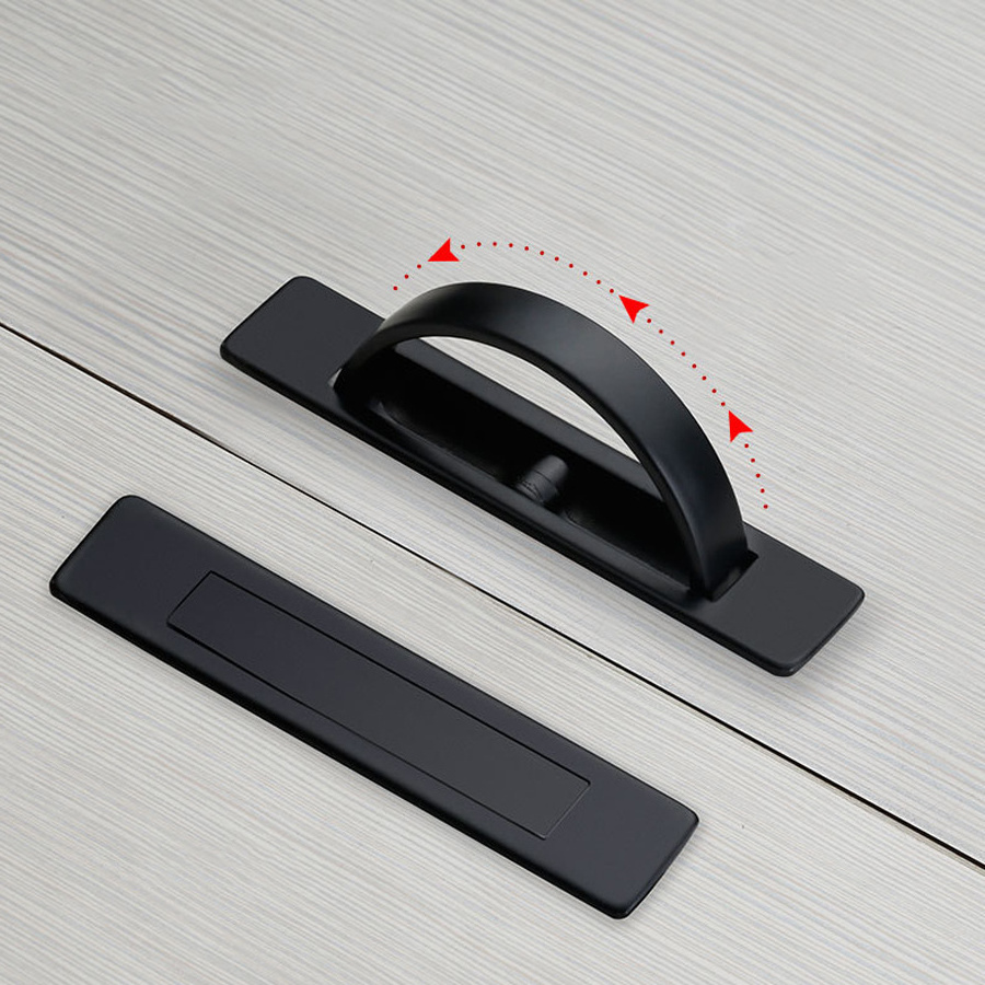 Tatami Handle Modern Simple Hardware Invisible Concealed Handle Embedded Concealed Cabinet Drawer Door Handles