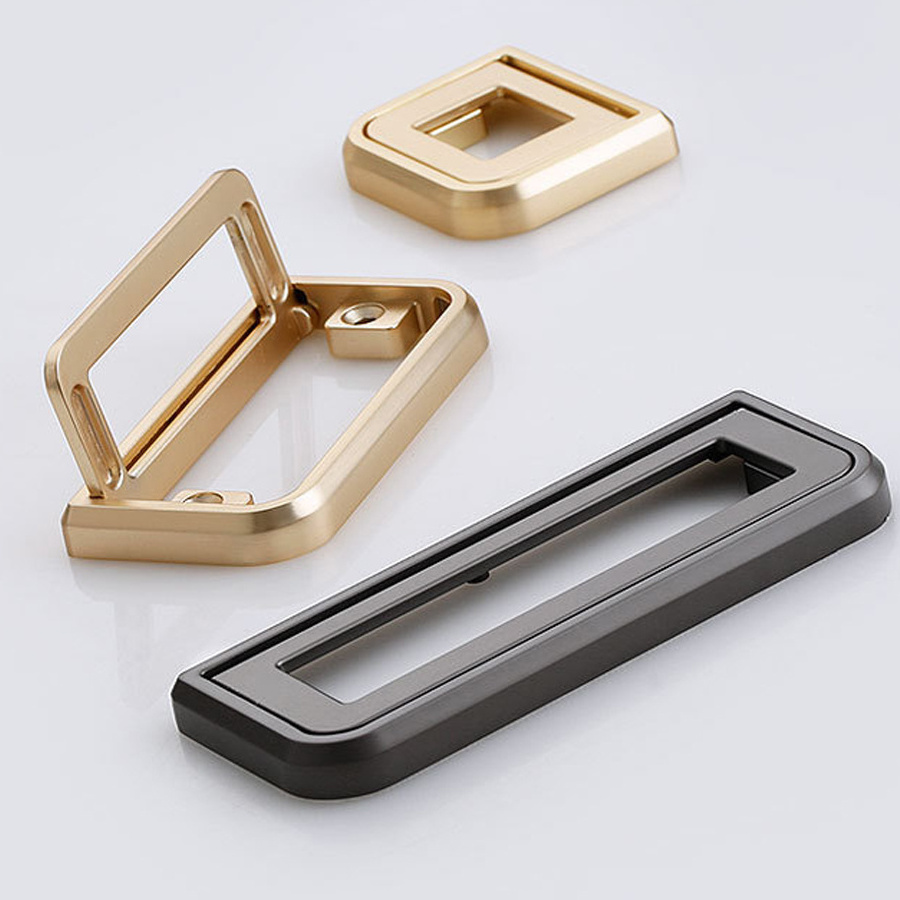 Zinc Hidden Drawer Handle Bedroom Kitchen Office Concealed Furniture Hardware Cabinet Pull and Hidden Handle