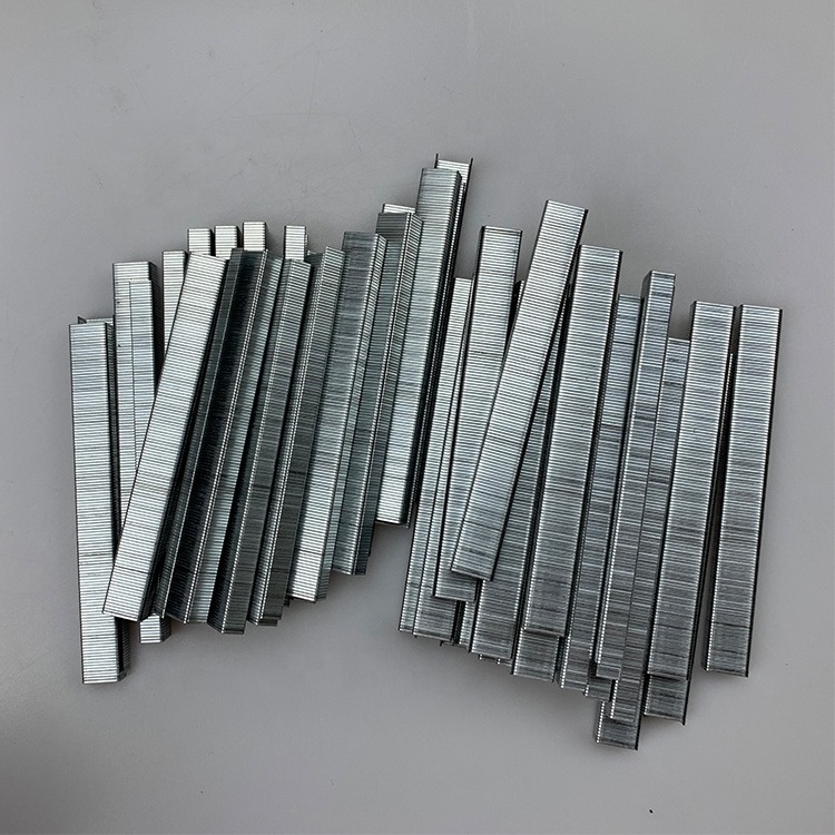 10000Pcs/Box Customized 21GA 80 Series Galvanized Furniture Sofa Nails Pneumatic Gun Staples for Wood