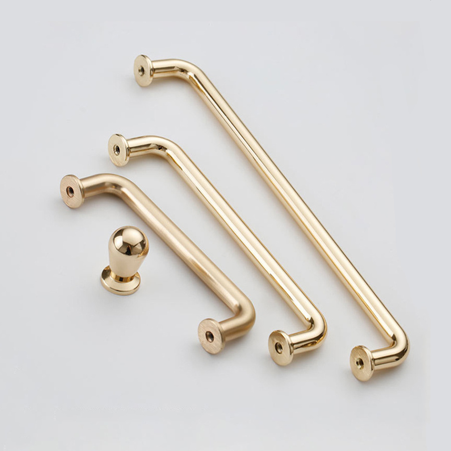 Quality and High Precision Zinc Alloy Black Rose Gold Wire Drawing Furniture Cabinet Door Handle Pulls Drawer Knob Door Handle