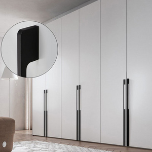 96mm-1160mm Minimalist Black American Style Long Handle Door Shoe Cabinet Wine Cabinet Large Wardrobe Aluminium Pull Handles