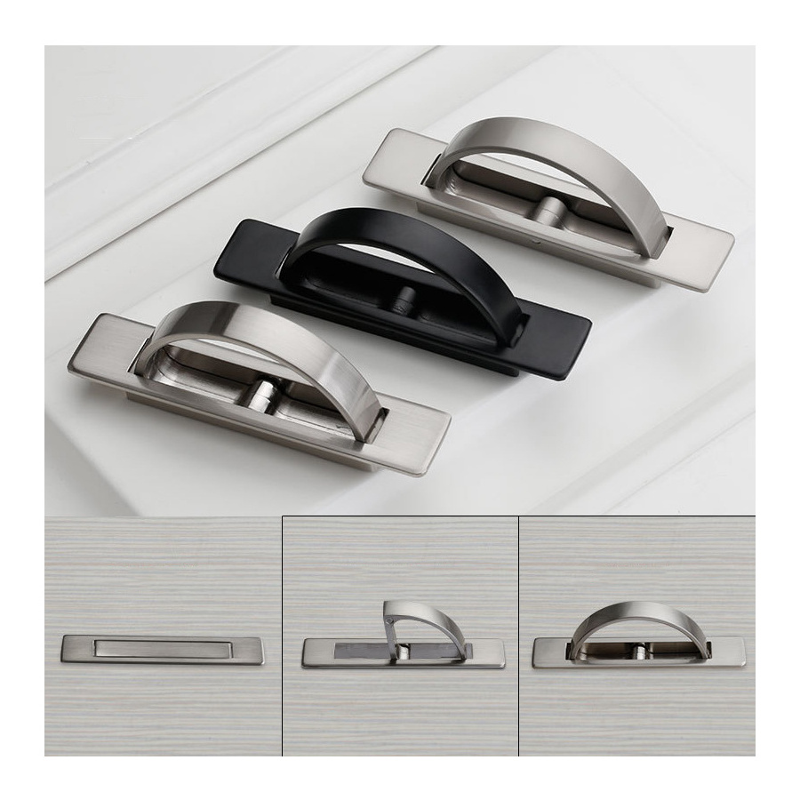 Tatami Handle Modern Simple Hardware Invisible Concealed Handle Embedded Concealed Cabinet Drawer Door Handles